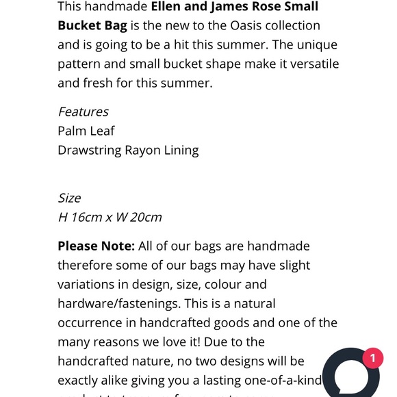 Ellen & James rose bucket bag - Picture 8 of 8